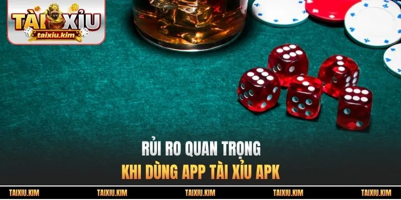 Rủi ro quan trọng khi dùng app tài xỉu apk